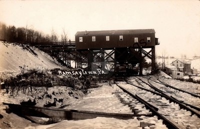 #ad #ad Ramsaytown PA Pennsylvania Coal Mine Railroad c1910 RPPC Photo Postcard COPY $4.95