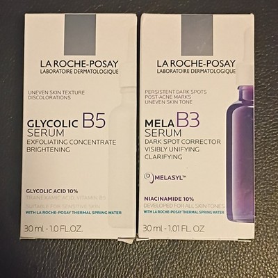 La Roche-Posay Glycolic B5 & Mela B3 Serums 30ml Exfoliating Dark Spot Set
