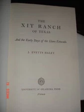 ESTATE XIT Ranch Texas Evetts Haley HC DUST JACKET
