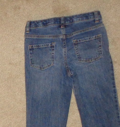 Cat & Jack Girls Jeans Flowers Stretch Adjustable Waist Size 8 NEW - Picture 4 of 5