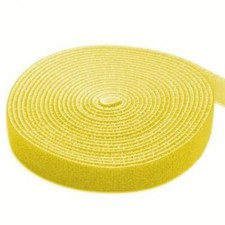 Techly Rotolo di Velcro Gestione cavi Lunghezza 4m Larghezza 16mm Giallo