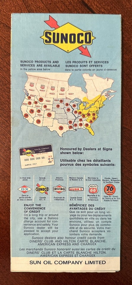 1972 1973 SUNOCO Sun Oil Company Limited Ontario Canada Map | eBay