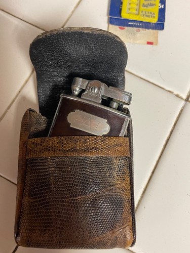 WWII era cigarette Case Leather Lizard handmade + extras FREE SHIPPING - Picture 18 of 22