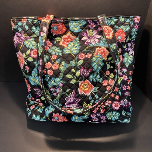 Vera Bradley kultige Beuteltasche, Handgelenktasche, Mini Kosmetik & Geldbörse Ranken schwarz - Bild 3 von 15