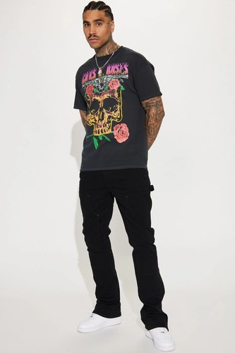 Guns N Roses Men's USA Concert Tour 1991 Black Vintage Wash Tee T-Shirt in Small - 第 3/4 張圖片