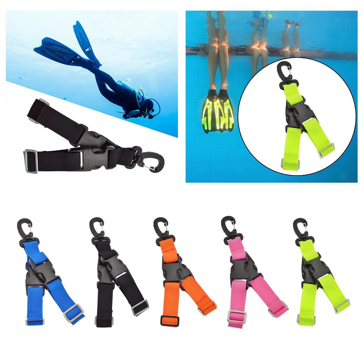 Adjustable Universal Diving Fin Strap, Portable Stainless