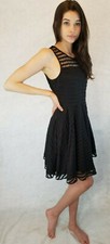 WMN S DRESS PIPER LIME DRESS BLACK/S  LITTLE BLACK /WORK/PARTY/SWING peak-a-boo