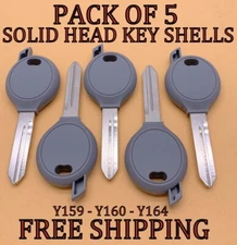 X5 SOLID HEAD TRANSPONDER KEY SHELL CASE BLANK WITH CHIP SLOT FOR Y159 Y160 Y164