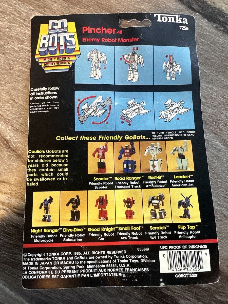 Vintage Tonka Bandai Transformer GOBOTS Machine Robo PINCHER
