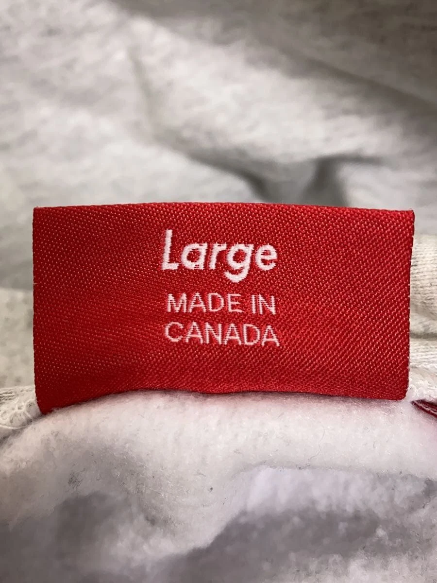 Felpa Supreme con cappuccio L cotone grigio tinta unita usata