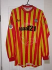 Lecce Game/Match Used/Worn Asics Soccer Jersey - Juarez, 01-02 Lega Calcio Italy