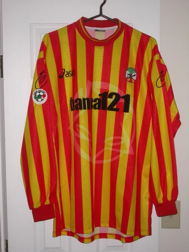 Lecce Game/Match Used/Worn Asics Soccer Jersey - Juarez, 01-02 Lega Calcio Italy