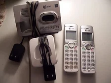 AT&T phones with telephone cord - tested/works/needs to be charged before use
