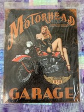 Legends - Motorhead Garage Tin Sign 12.5x16 Since 1939 Motorcycle Man Cave Decor