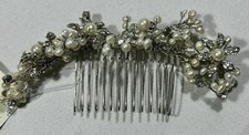 Boutique de Voile Large Comb Rhinestone and Pearl