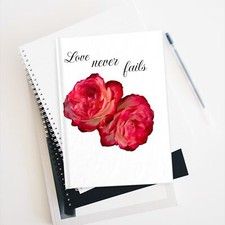 Romantic Floral Journal - "Love Never Fails" - Perfect for Couples, ... 