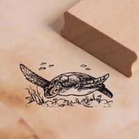Motivstempel Schwimmende WasserschildkröTe - Stempel 58 X 28 Mm