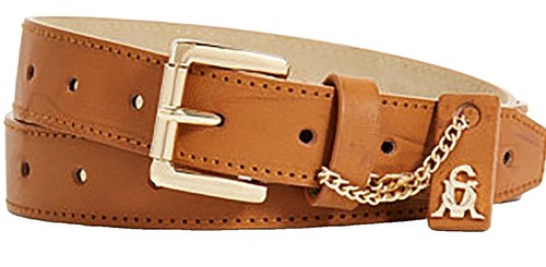 Steve Madden Woven Belt Natural Tan Brown Leather Trim Large  display picture 1
