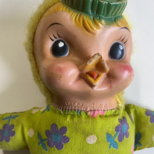 Vintage MY TOY 1964 Rubber Face Stuffed Plush Rushton Easter Chick/Duck - Picture 4 of 6
