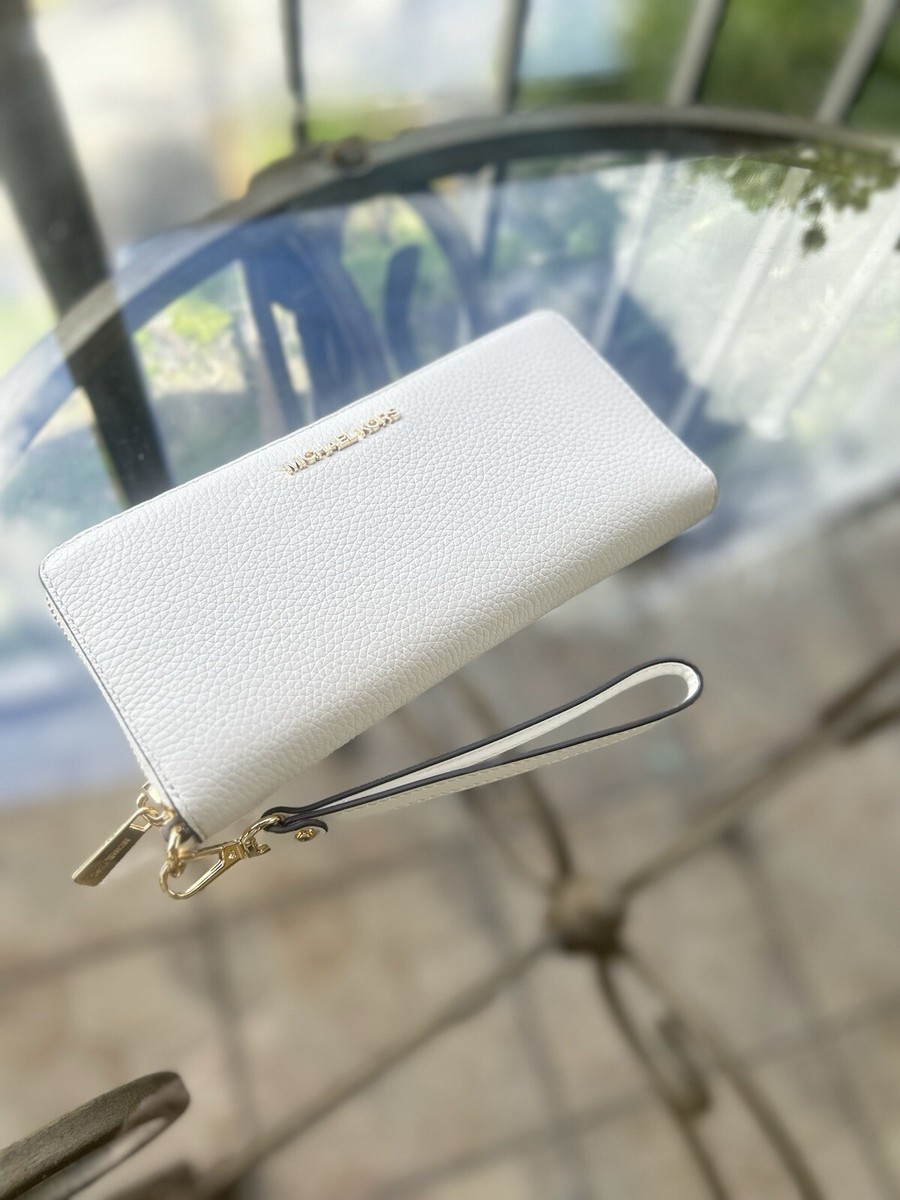 Michael Kors Jet Set Travel Continental Leather Wallet Wristlet In