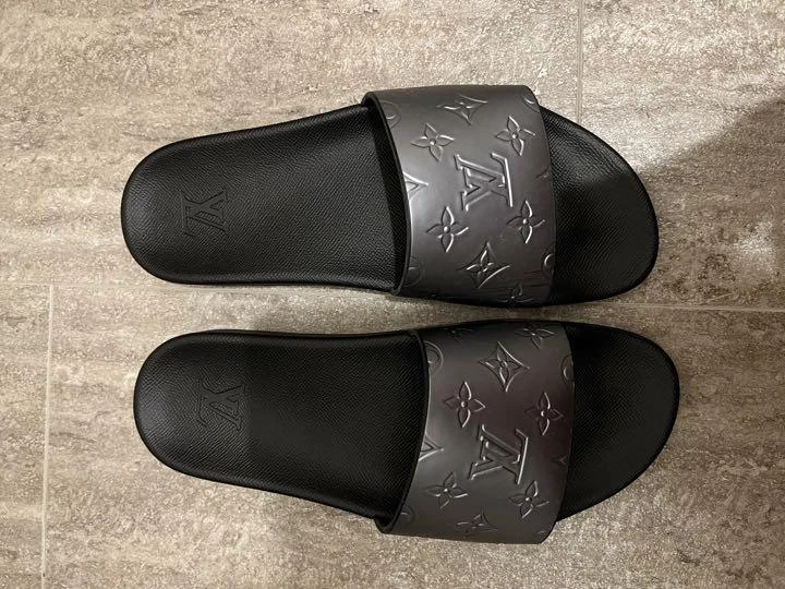 LOUIS VUITTON Sandals Silver Men s Size US9.5 EU42.5 eBay