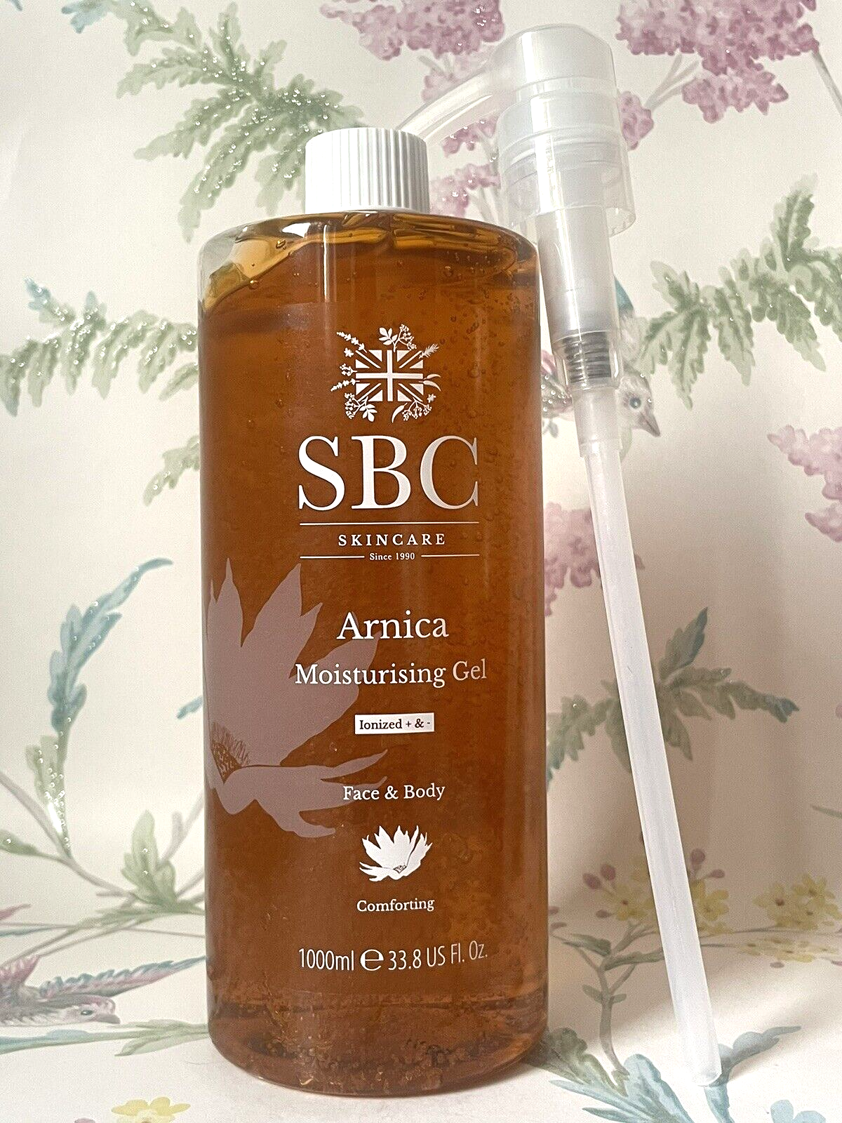 SBC Arnica Moisturising Skincare Gel Face Body Comforting Hydrating Vegan 1000ml