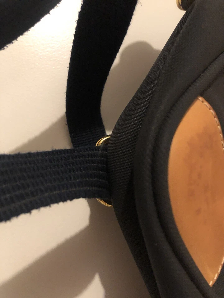 Zaino Lancel Lona Azul Color Marrón Hecho en Francia Mochila Saco Nuevo con Etiquetas Foto 3 de 4