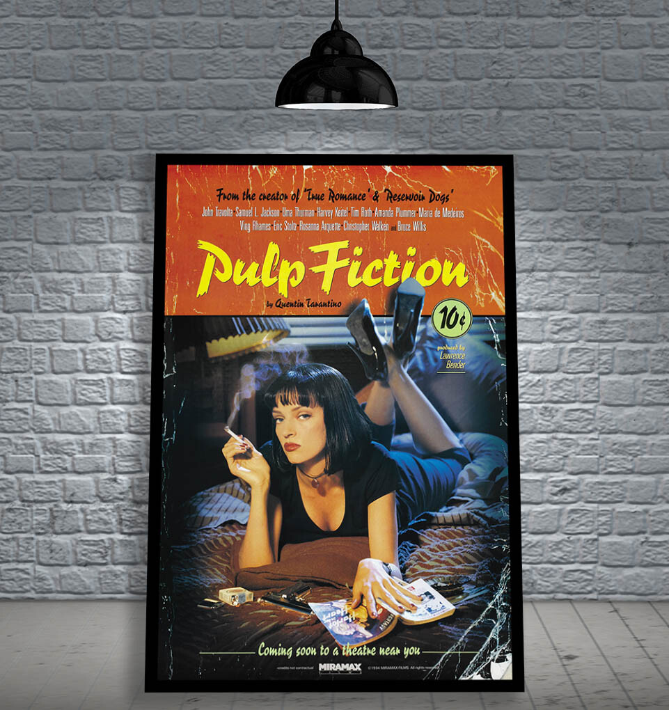 PULP FICTION (1994) TARANTINO FRAMED MOVIE POSTER PRINT CINEMA A1 & 60X40CM