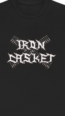 Iron Casket Band Shirt Free Shipping   Only Med To XL