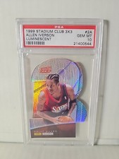 🛎  1999 Topps Stadium Club 3x3 Luminescent #2A Allen Iverson PSA 10 - Holo
