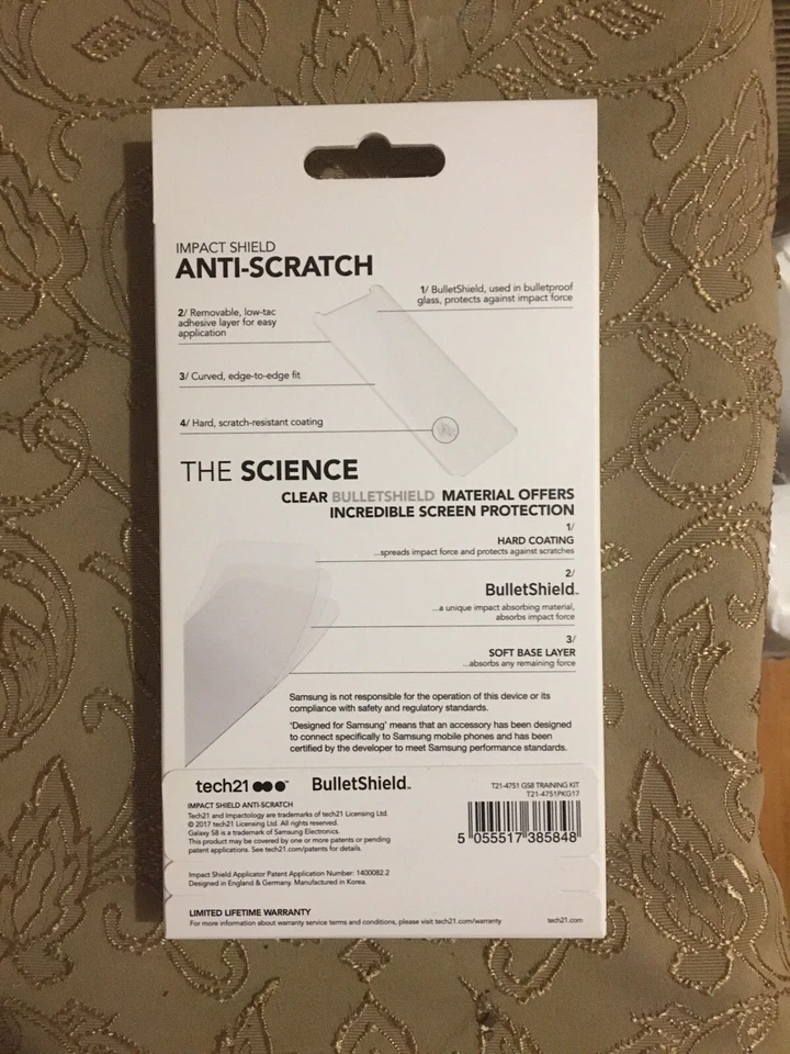 Tech 21 Impact Shield For Samsung Galaxy S8 Bulletshield Anti Scratch  - Image 2 of 4