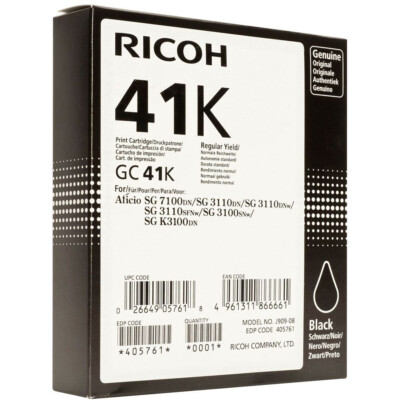 original Ricoh Gel-Druckpatrone GC-41K schwarz 405761 MHD 2020-2023