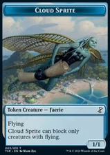 MTG Magic the Gathering Token - Cloud Sprite (3/429) Time Spiral Remastered LP