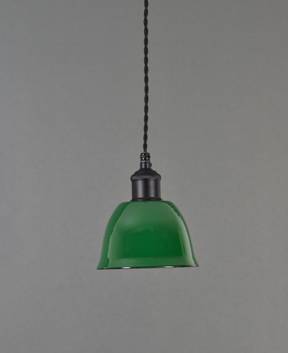 Factory Green Classic Vintage Industrial Factory Enamel Light Shade Pendant - Picture 29 of 39