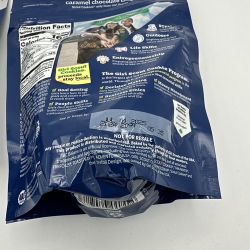 2 Boxes of 2025 Girl Scout Gluten Free Caramel Chocolate Chip cookies Sealed - Picture 2 of 2
