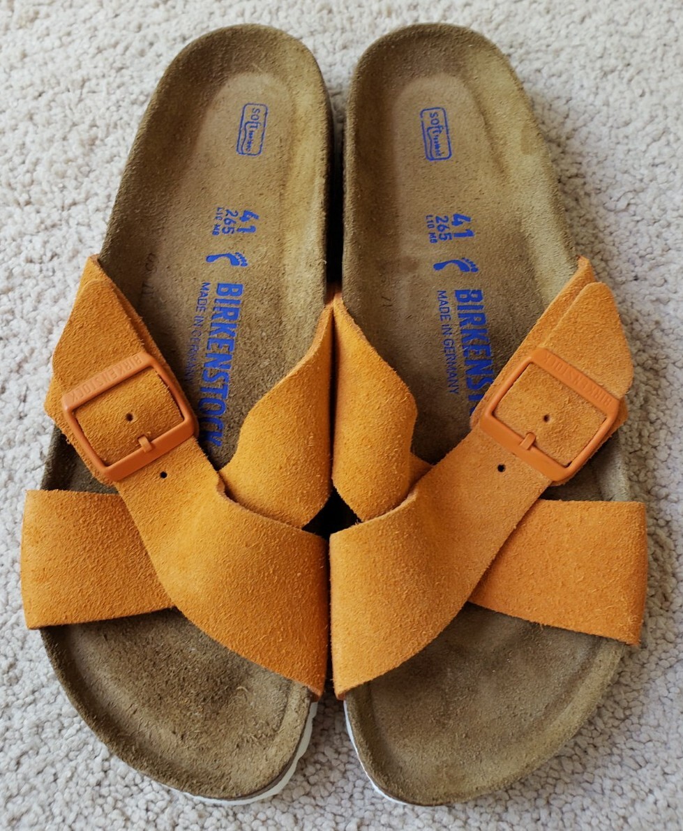 Birkenstock Siena Soft Footbed Suede Sandals Russet Orange Sz 41 Narrow |  eBay