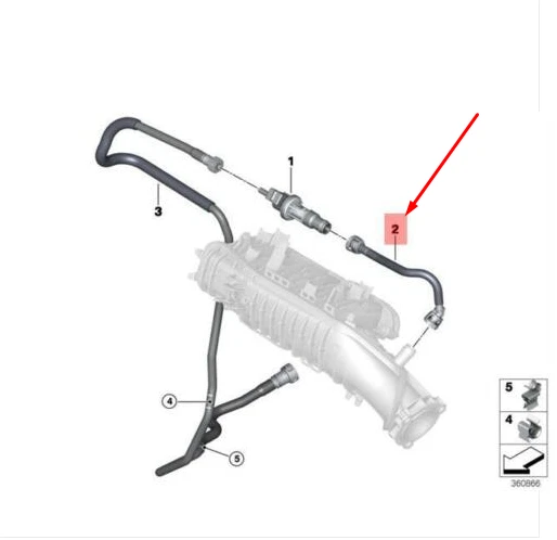 NEW BMW 2 GRAN TOURER F46 FUEL TANK BREATHER LINE 13907626118 