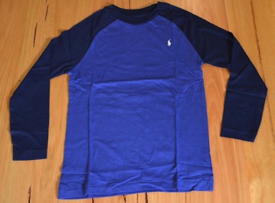 Ralph Lauren Boys Long Sleeve T Shirt- BLUE SIZES- 4,5,6,7