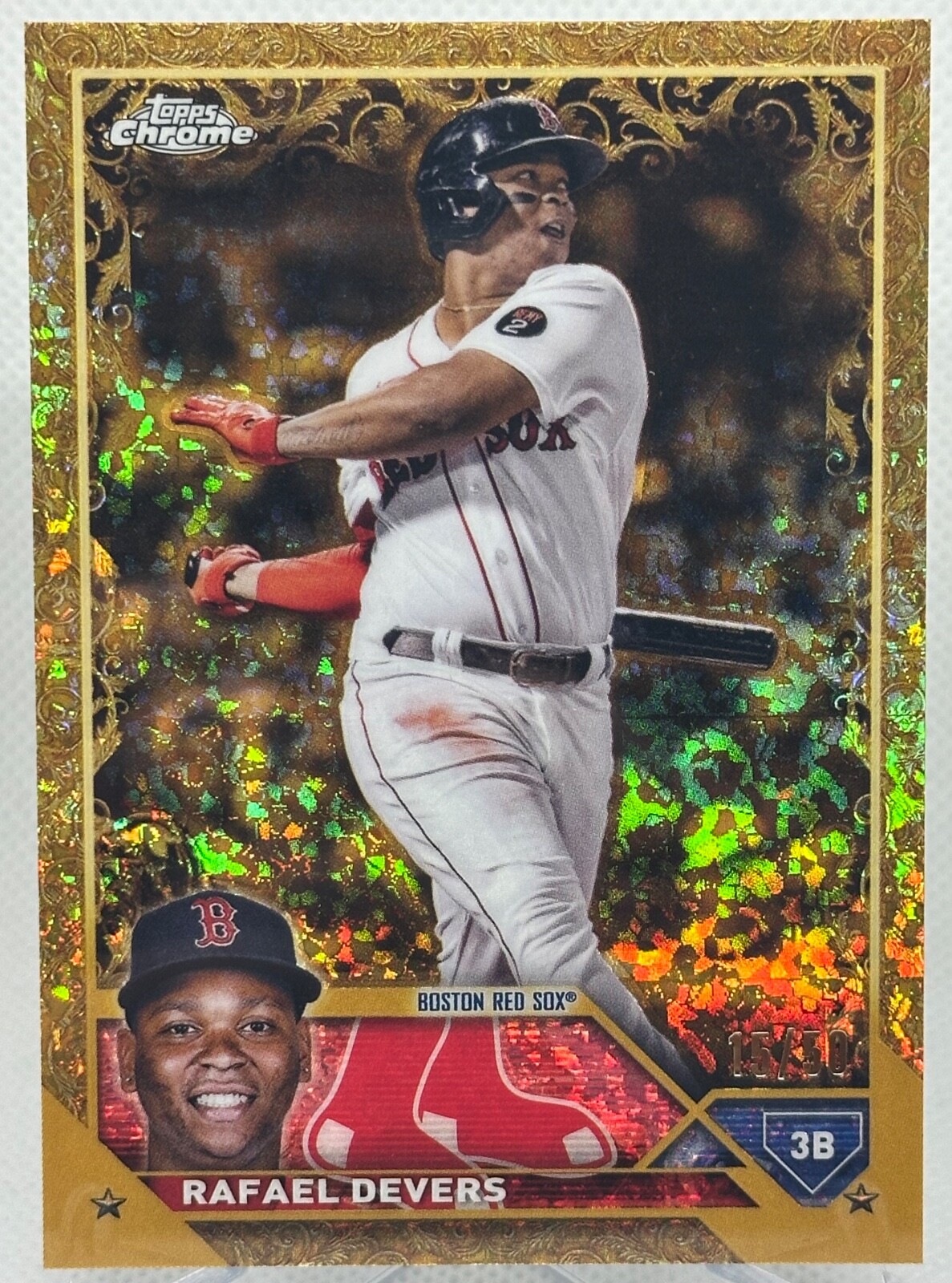 2023 Topps Gilded Rafael Devers Gold Mini Diamond /50 Red Sox