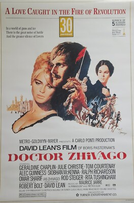 MOVIE POSTER ~ Doctor Zhivago 30th Anniversary 1995 27x40