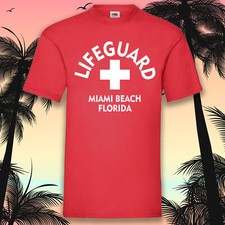 Lifeguard Miami Beach T-Shirt Karneval Fasching Kult Baywatch Shirt Florida -5XL