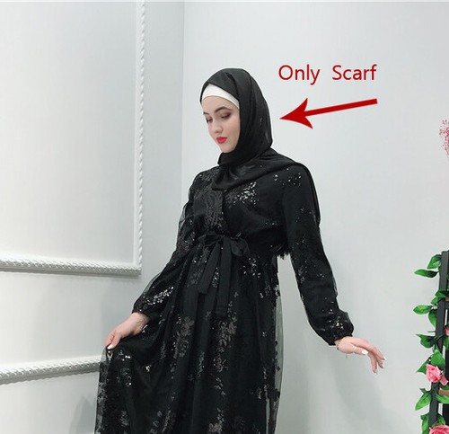 Muslim Women Sequin Abaya Maxi Dress Dress Party Kaftan Long Sleeve Gown Islam - Picture 52 of 57