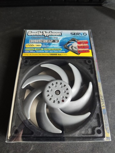New Scythe Nidec Servo Gentle Typhoon 92mm Grey Case Fan - D0925C12B1AP-12 - Picture 4 of 5