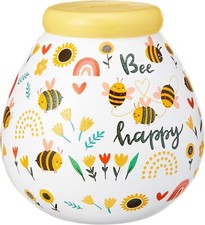 Pot Of Dreams Bee Happy Fund, Ceramic, Multicolor, One Size