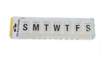 Pill Box 7 Day Medication Holder Weekly Organizer Medicine Large Print Sorter