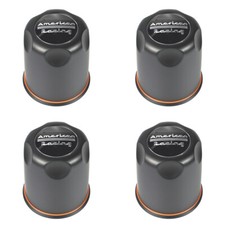 4x American Racing 3.27 Od Push Thru Matte Black Wheel Center Caps Baja Outlaw