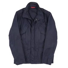 Fay Milano Navy Blue Light Cotton Military-Detailed Field Jacket S (Eu 48) $890