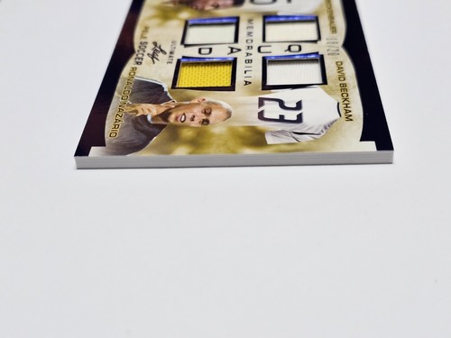 2022-23 Leaf Ultimate PELE, DAVID BECKHAM, RONALDO, BECKENBAUER 4-way Relic /20 - Foto 6 di 13