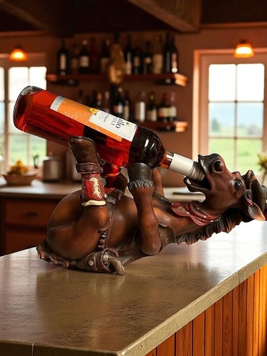 Western Horse Wine Bobble Holder Cowboy Boots Gun Holster Bar Decor