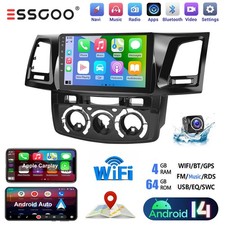 4+64G per Toyota Hilux 2005-2014 Android 14 CarPlay autoradio GPS navigatore WIFI +KAM
